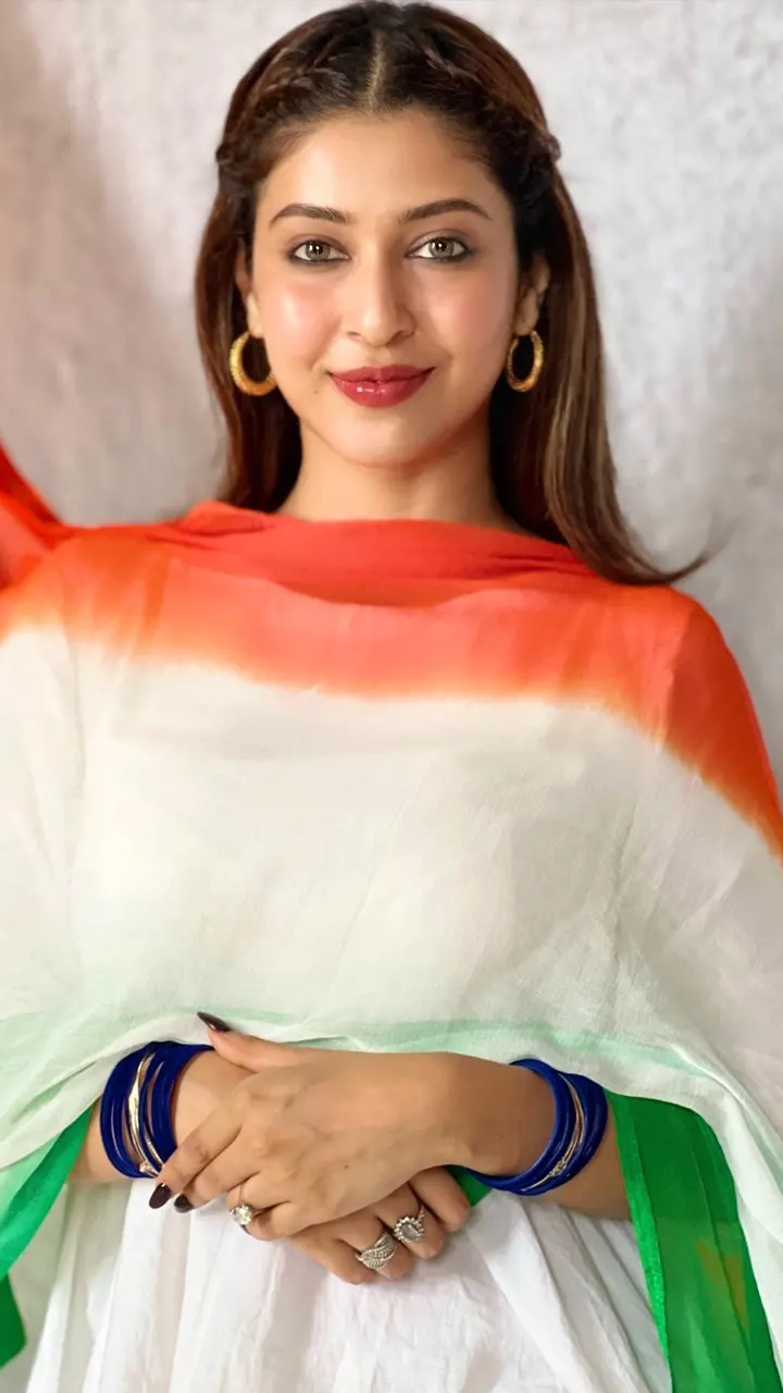 Indian Actress Celebrating Independence Day